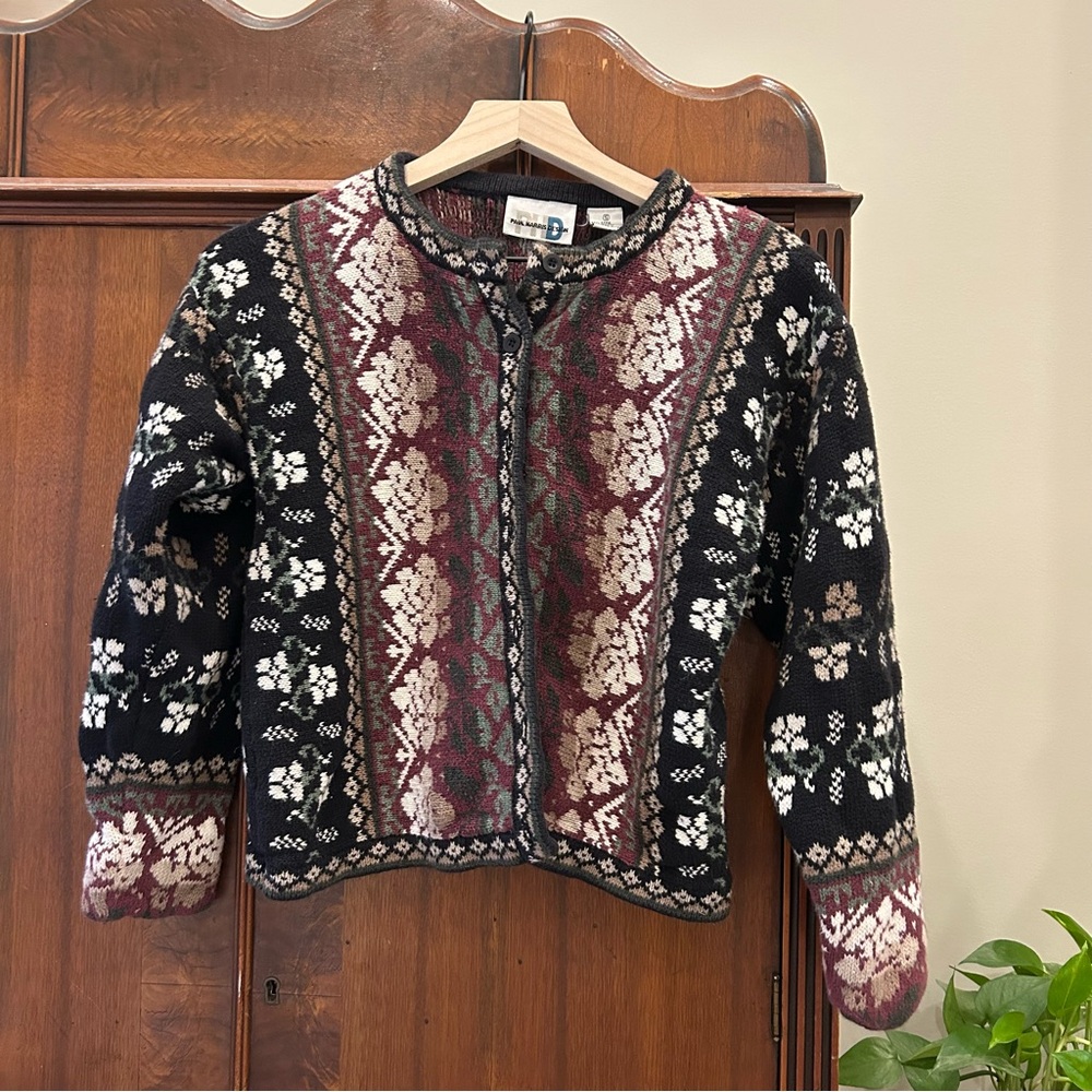 Vintage Paul Harris Design PHD Patterned Cardigan